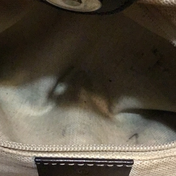 Gucci vintage. Beige and Brown. Medium size. - Picture 7 of 10